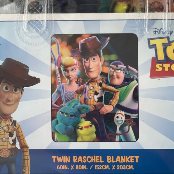 Twin size” Toy Story soft & warm royal plush throw size 60”x80”. - Picture 2 of 7